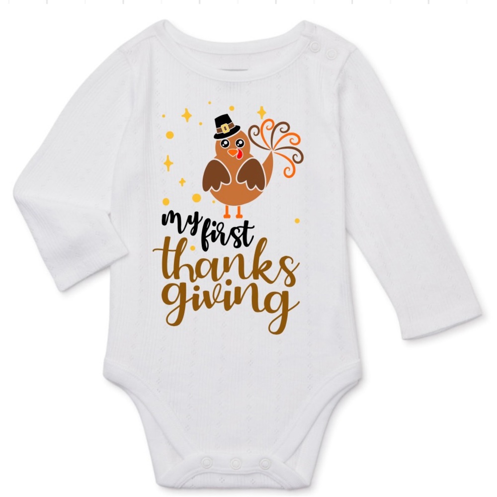 Adorable “My First Thanksgiving” Onesie